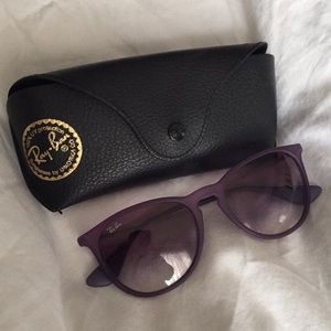 Purple Erika ray ban with case